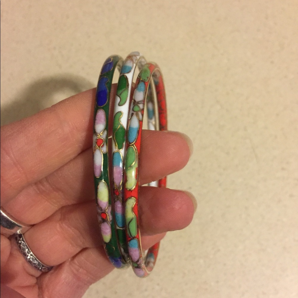 Cloisonné bracelets